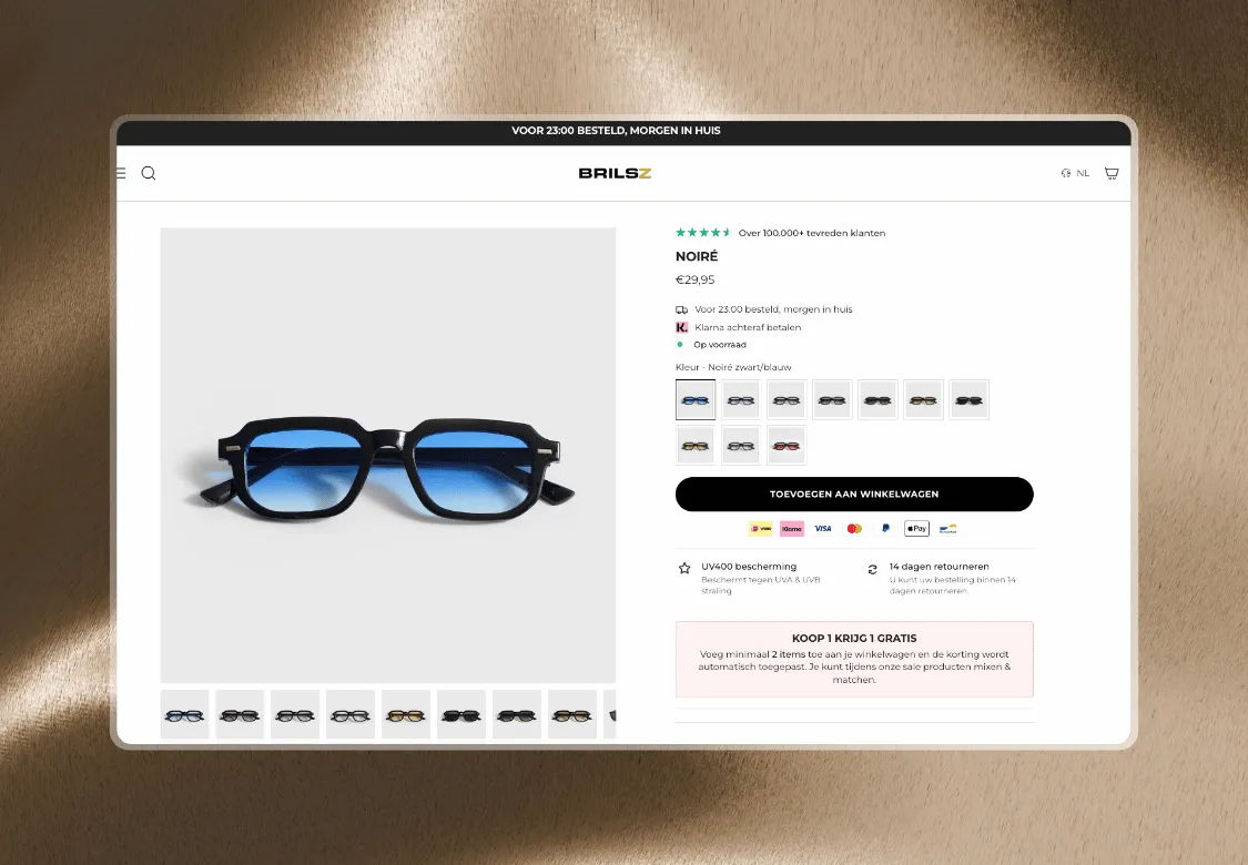 Brilsz nieuwe website