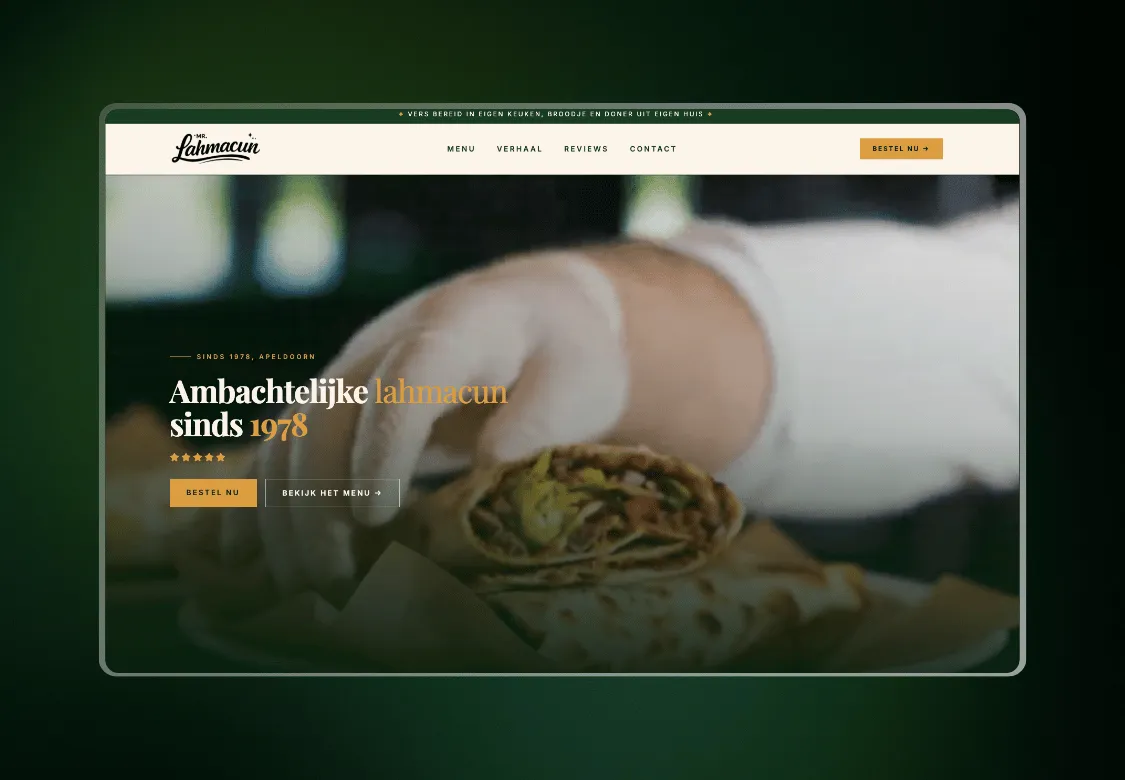Mister Lahmacun nieuwe website
