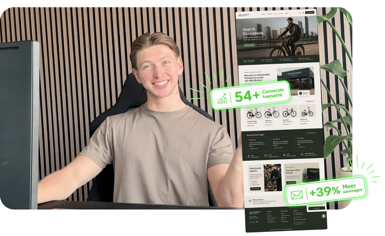 43+ bestellingen via nieuwe webshop