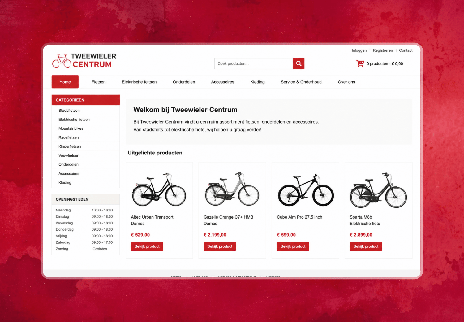 Tweewieler Centrum oude webshop